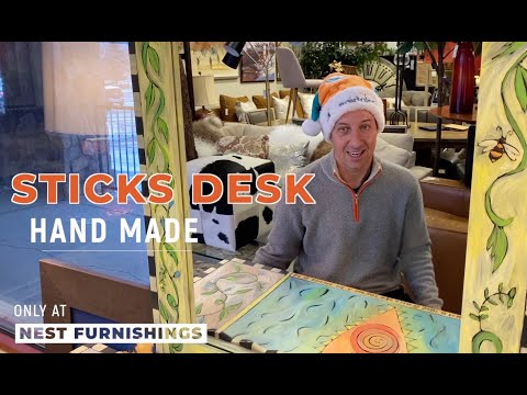 Sticks Desk with Mirror at Nest