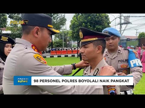 KAPOLRES BOYOLALI POLDA JAWA TENGAH PIMPIN UPACARA KENAIKAN PANGKAT PERSONEL