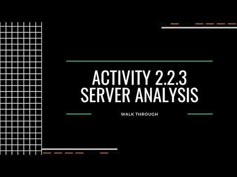 Activity 2.2.3 Server Analysis