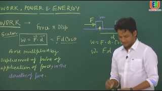 IIT JEE: Physics Online Video lectures-Introduction of Work Power Energy,Force Variable By NKC Sir