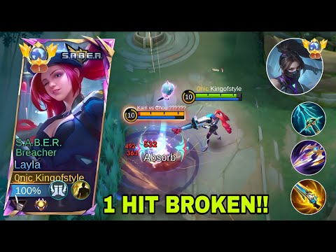 LAYLA NEW META 1 HIT BUILD IS HERE!! (100% BROKEN🔥) - Mobile Legends