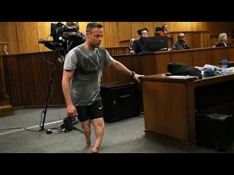 Oscar Pistorius Walks on Stumps at Hearing