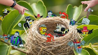 Hunting LEGO Italian Brainrot Anomali hiding in the bird’s nest | Mysterious Forest Adventure