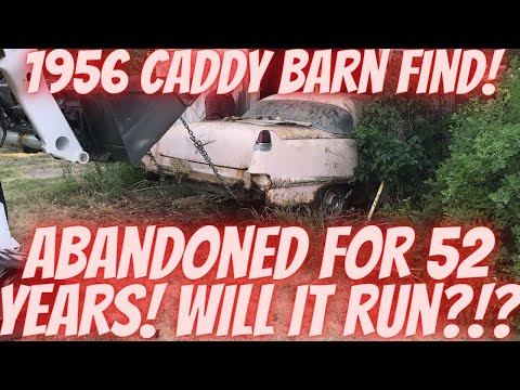 Pink 1956 Cadillac Sedan DeVille Barn Find! Parked in 1969! Sitting for 52 years! Will it Run?!?