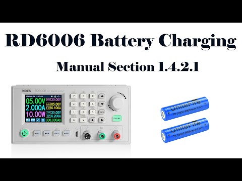 RD6006 operation series video(manual 1.4.2.1) - battery charging