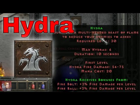 D2R Skills & Abilities - Hydra, Fire Tree (Sorceress)