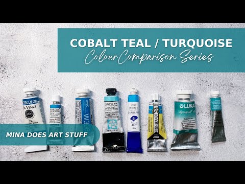Cobalt Teal/Turquoise - Colour Comparison Series - Mina Does Art Stuff