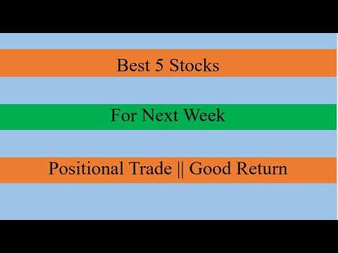Best 5 Stocks for next week || you should buy || Positional Trade || Big bull Stock Trader #youtube