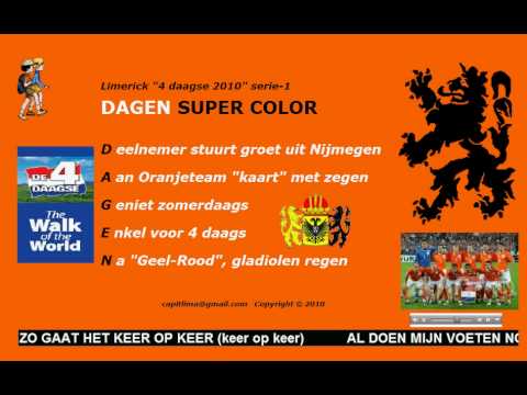 4daagse lied - stappen (met tekstbalk) - (Paul de Graaf) Limerick 4-daagse 2010 serie-1