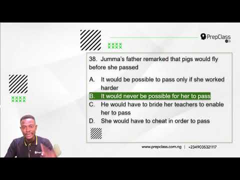Q36 to Q40 JAMB ENGLISH 2014 PAST QUESTIONS SOLVED