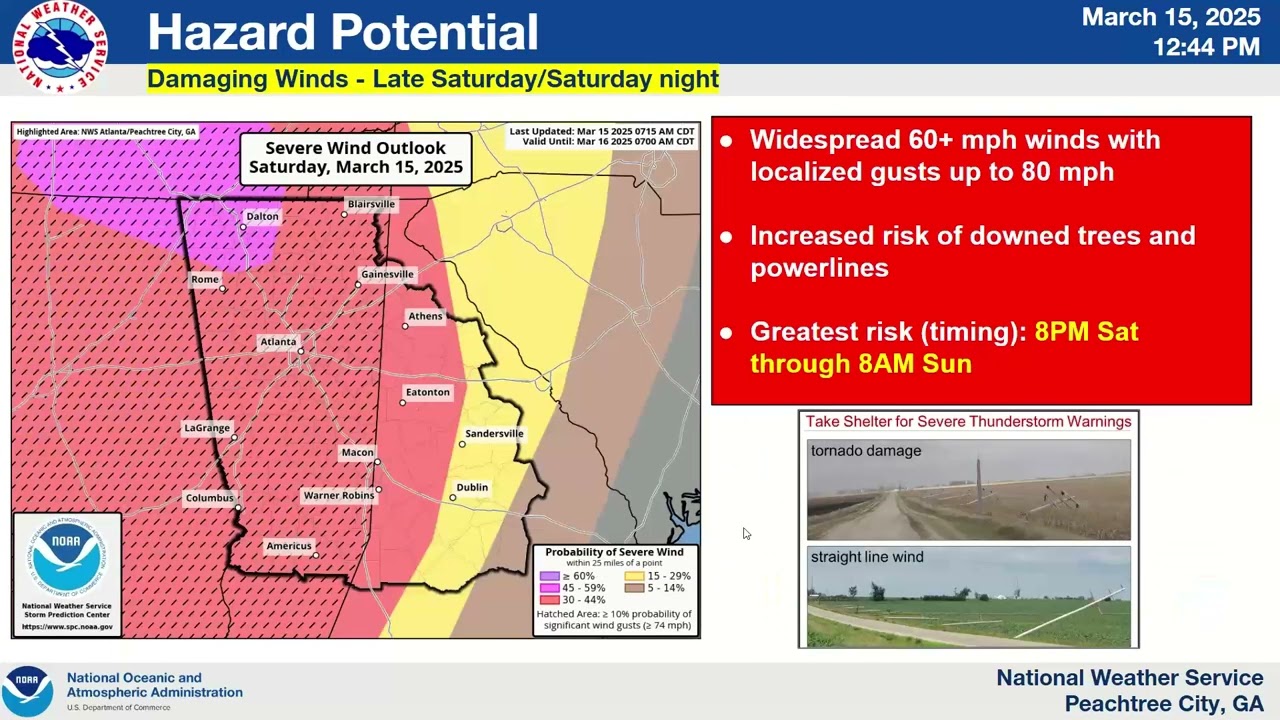 NWS Atlanta Special Webinar for Severe Weather March 15-16, 2025