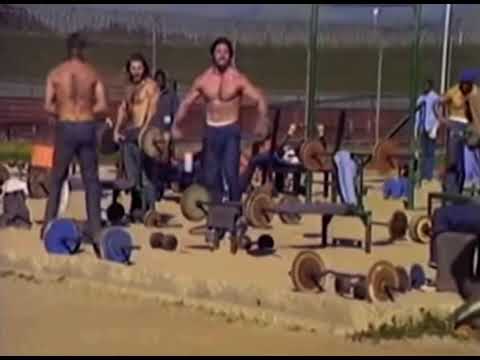 Ayran Brotherhood lifting weights San Quentin prison