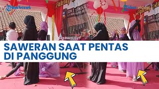 Momen Anak Kecil Gercep Ambil Saweran saat Pentas di Panggung sampai Roknya Hampir Melorot