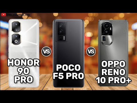 Honor 90 Pro vs Poco F5 Pro vs Oppo Reno 10 Pro Plus || Comparison Video || Price, Specs & Review