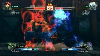 Super Street Fighter 4 IV AE PC Akuma Playthrough + Secret Oni Boss fight 2/2