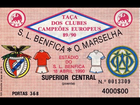 Benfica -  Olympique de Marseille, 1/2 finais da Taça dos Clubes Campeões Europeus 1989/90