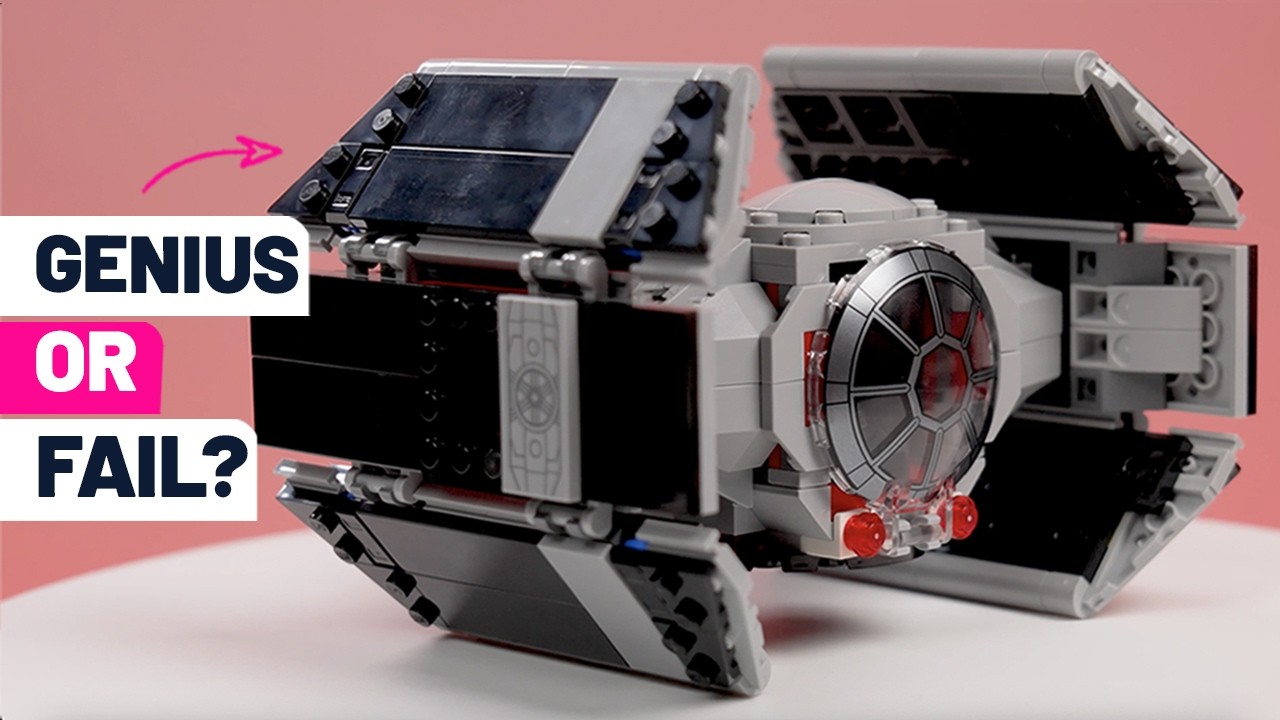 We built the new LEGO Smart Brick Darth Vader TIE Fighter set - YouTube