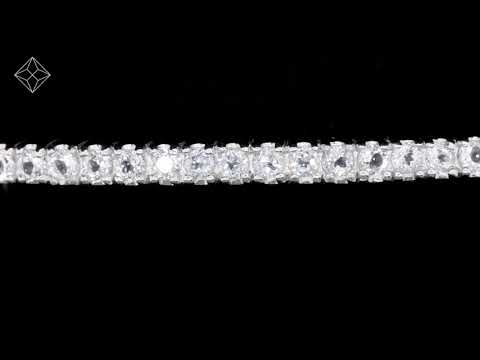 UD3282 - SILVER ETERNITY BANGLE WITH 2.00CT WHITE TOPAZ - TESORO COLLECTION