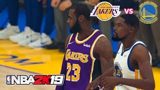 NBA 2k19 Gameplay Lakers vs GSW Hall of Fame Difficulty