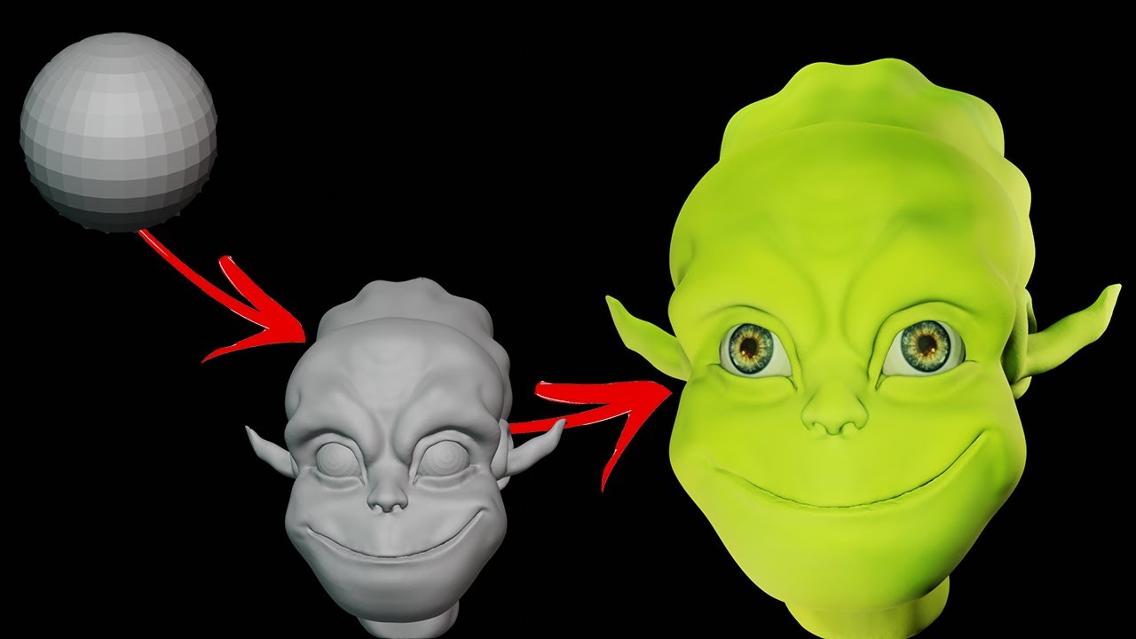 Made In Blender | Attic Alien Sculpture