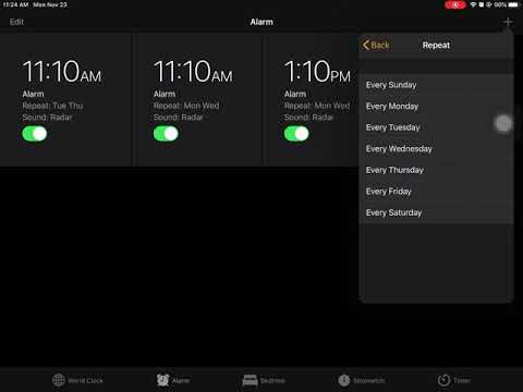 How to set an alarm on your IPAD.