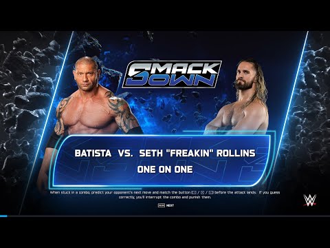 [ smackdown cup 1 round ] - batista vs seth freakin rollins