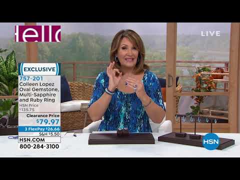 Colleen Lopez Oval Gemstone, MultiSapphire and Ruby Ring