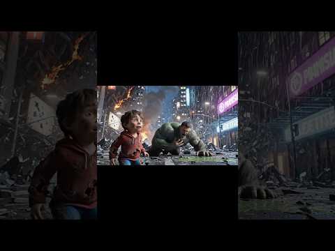 Hulk Protects a Kid from The Monster | Intense City Battle CGI#shorts #hulk #marvel