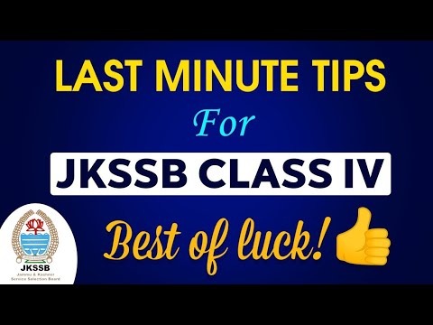 Jkssb  Class IV Exam | Latest update | Dont Miss @Career Success