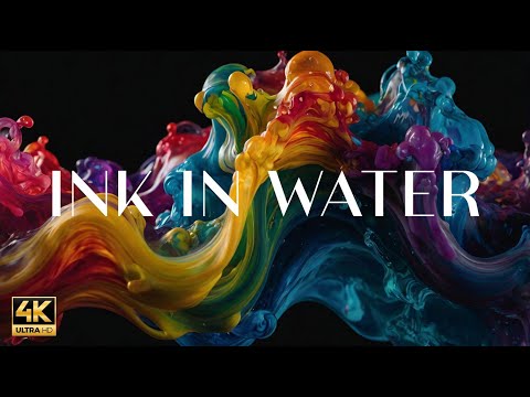 Ink in Water Abstract Liquids | 12 Hour Meditation Music Part 2 | 4K