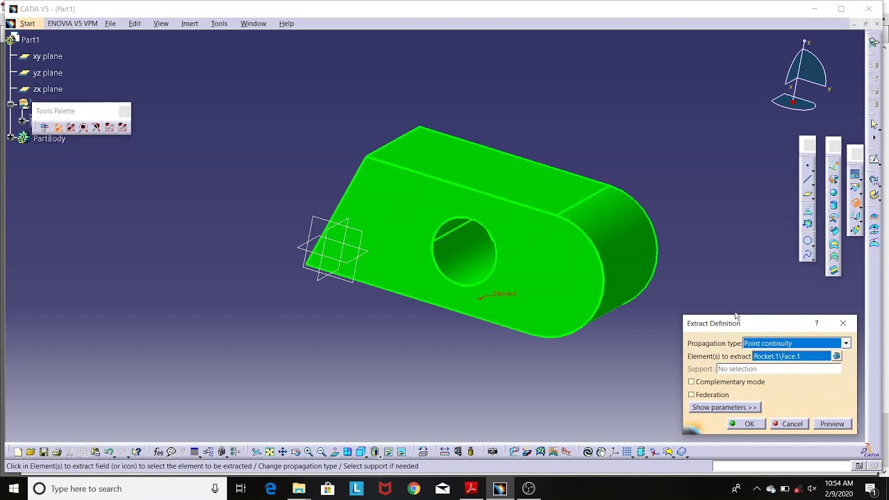 36. Wireframe and Surface Tutorial Catia V5:  Extracting Geometry