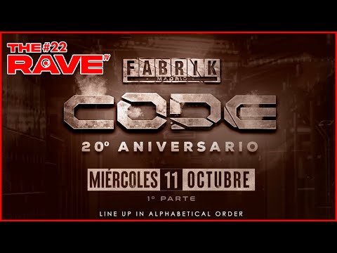 PRIMERA FECHA de CODE 20 ANIVERSARIO con CERA KHIN, FATIMA HAJJI o NICO MORENO | The Rave