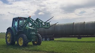 Hauling Hay With an Inline Trailer