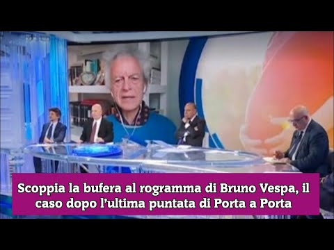 Scoppia la bufera al rogramma di Bruno Vespa, il caso dopo l’ultima puntata di Porta a Porta