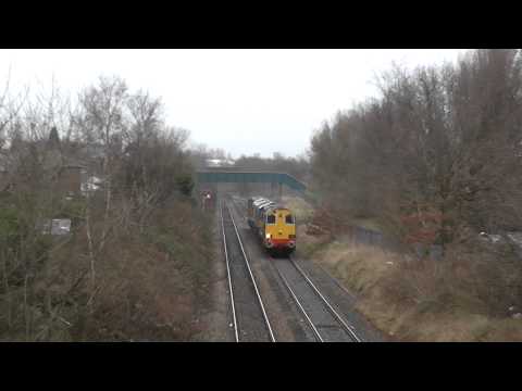 DRS Convoy 20308 + 66301 + 20309 on 0Z20 York PS - Crewe GB on 27.1.15 - HD