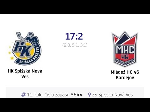 11.kolo HK Spišská Nová Ves - Mládež HC 46 Bardejov