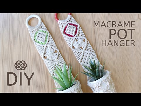 DIY Macrame Plant Hanger Easy NEW Diamond Design