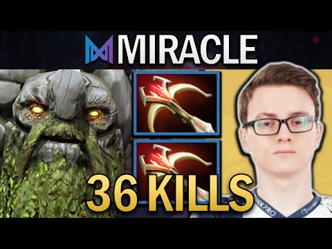 Tiny Dota 2 Gameplay Nigma.Miracle with 36 Kills and Dual Daedalus