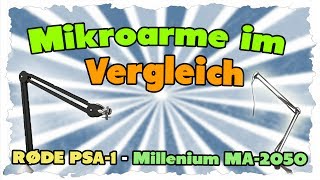 Video thumbnail for Mikrofon-Gelenkarme (Røde PSA1 vs Millenium MA-2050) Vergleich/Review by TheMiners007