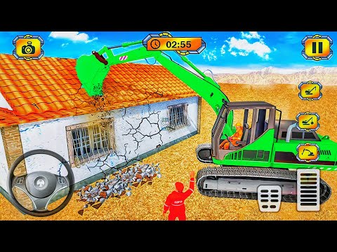 Real City Construction Simulator 3D - City Road Builder Excavator Trucks - Android Gameplay 