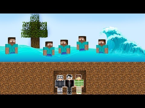 Minecraft HEROBRİNE SU'YA KARŞI %100 GÜVENLİ SIĞINAK