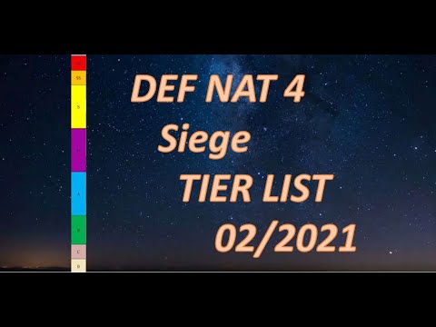 TIER LIST Siege Defense 4 star 02-2021