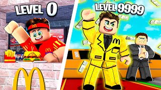 GETTING MAX LEVEL MCDONALDS in Roblox!
