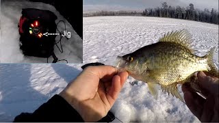 Ice Fishing Suspended Crappies - BONUS Pike!