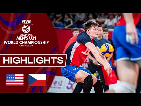 Bronze Match - USA 🇺🇸 vs. Czechia 🇨🇿 | Men's U21 World Championship | Highlights - Volleyball