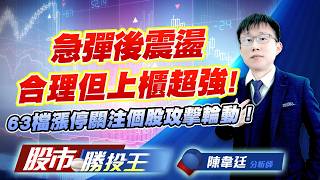 急彈後震盪合理但上櫃超強 ! 63檔漲停關注個股攻擊輪動 ! #台積電 #台光電 #台燿 #南亞科 (圖)