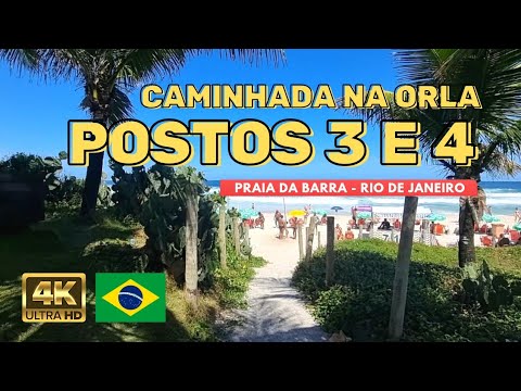 [2023] Praia da Barra da Tijuca - Rio de Janeiro  - Um dia ensolarado e praia cheia! ☀️ [4k UHD]