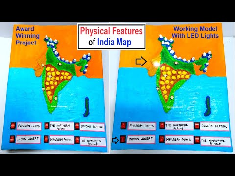 social science project working model on India states capitals name SST diy easy howtofunda