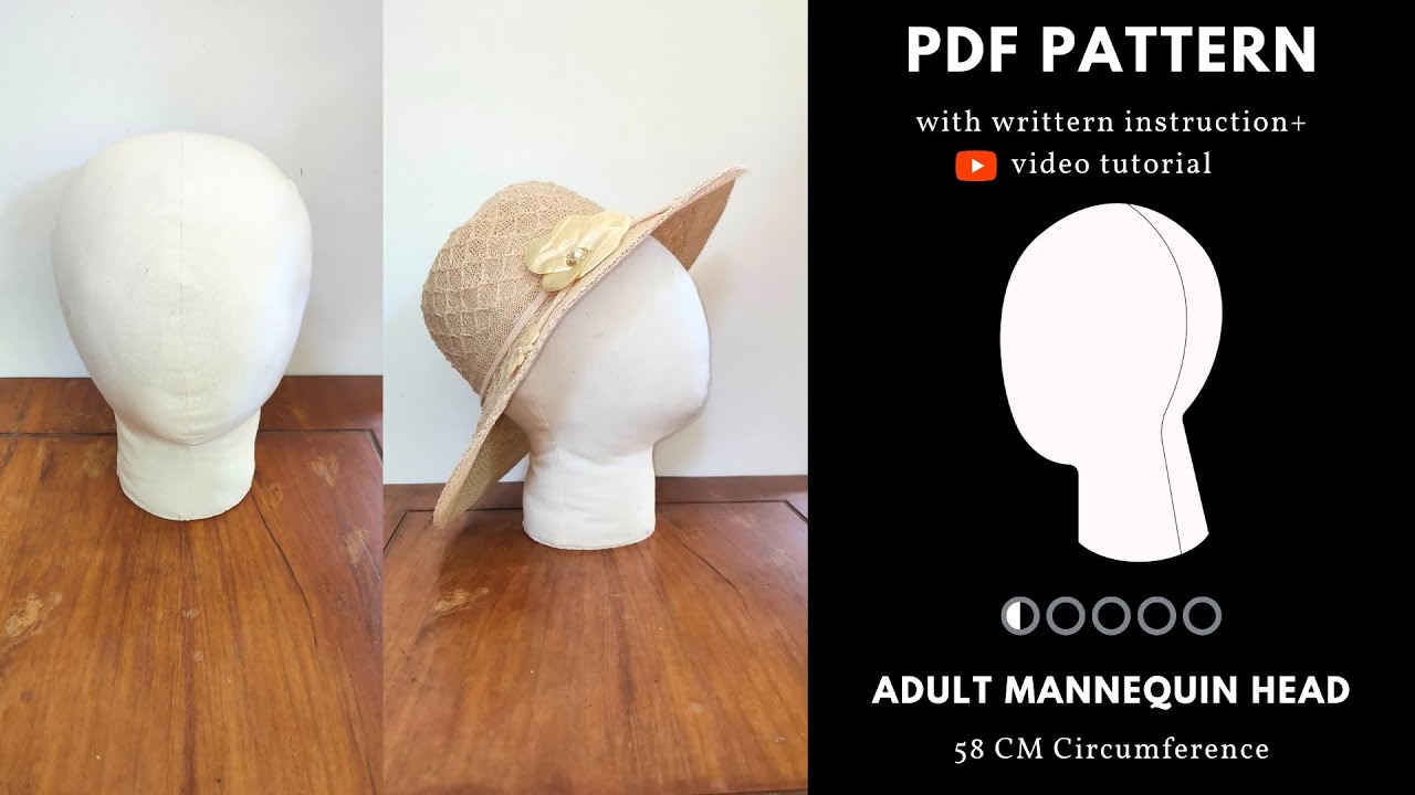 How to make a mannequin head (tutorial printable pattern)