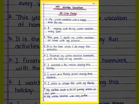 10 lines essay on my winter vacation | How to I celebrate my winter vacation 10 line essay  English